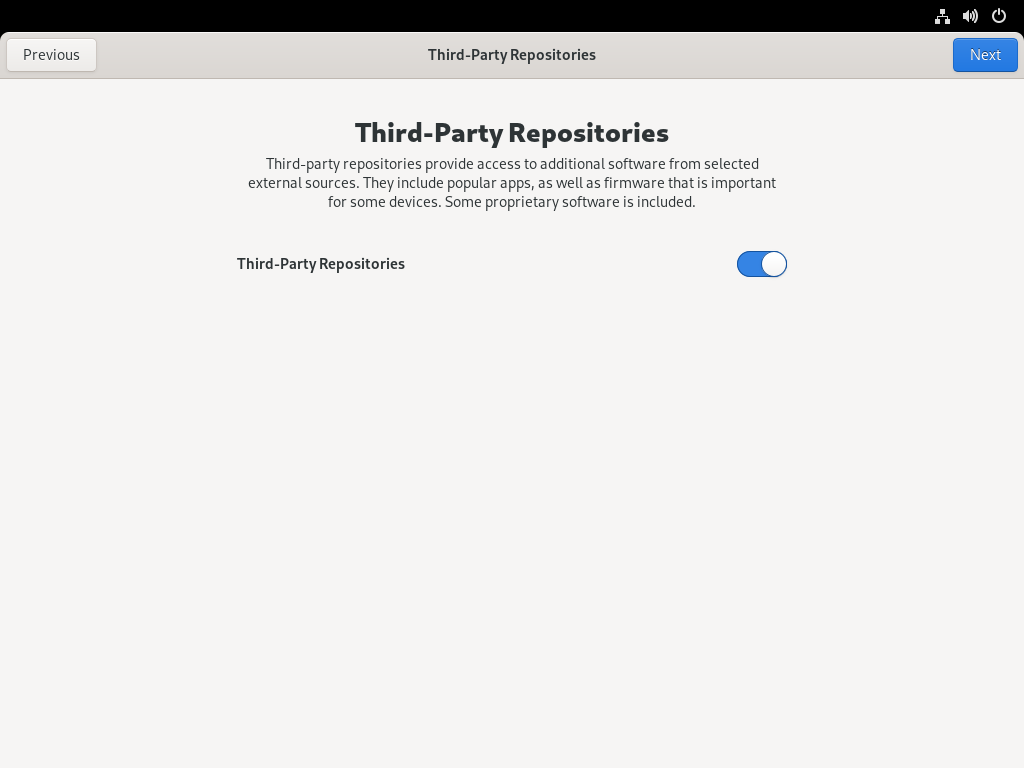enabling third party repositories