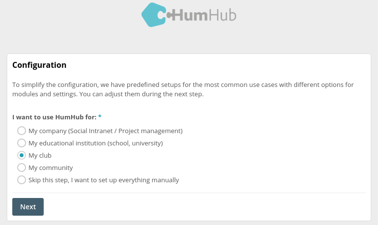 Choose a use case for automatic presets.